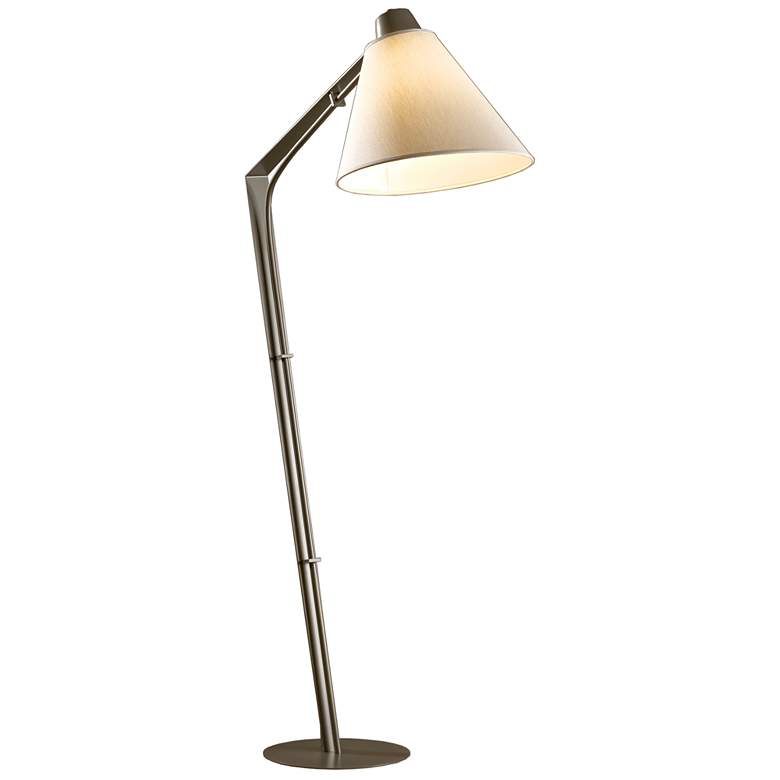 Reach Floor Lamp - Dark Smoke Finish - Flax Shade