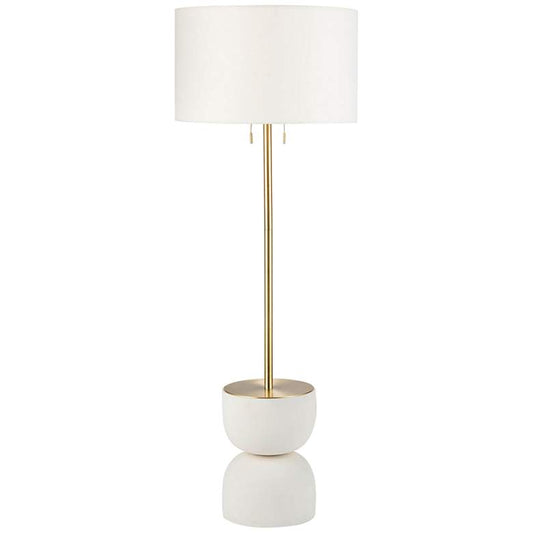 Regina Andrew Design Bruno White Plaster Floor Lamp