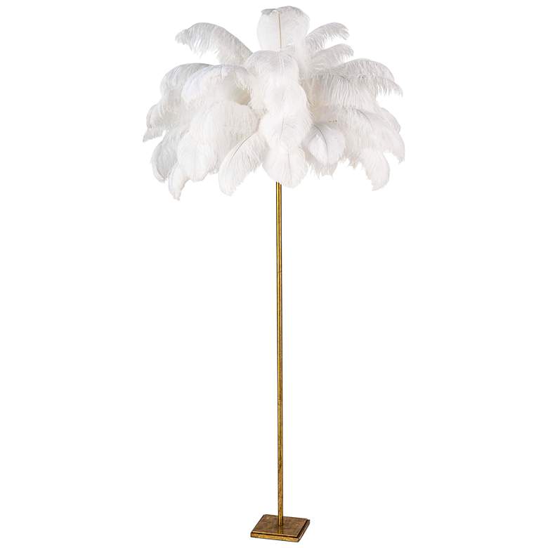 Regina Andrew Design Josephine Steel and Feather Floor Lamp