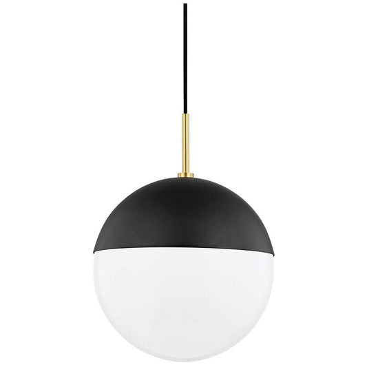 Renee 1 Light Large Pendant - Aged Brass/Black