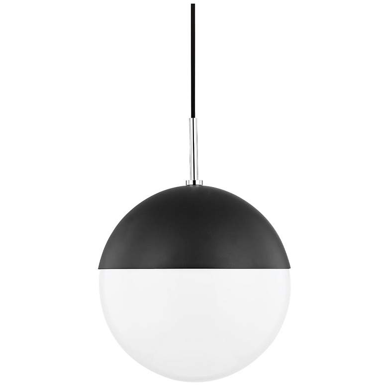 Renee 1 Light Large Pendant - Polished Nickel/Black