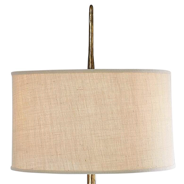 Riley Gold Leaf Metal Tripod Floor Lamp