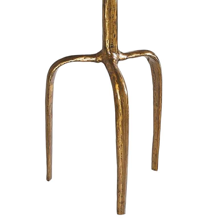 Riley Gold Leaf Metal Tripod Floor Lamp