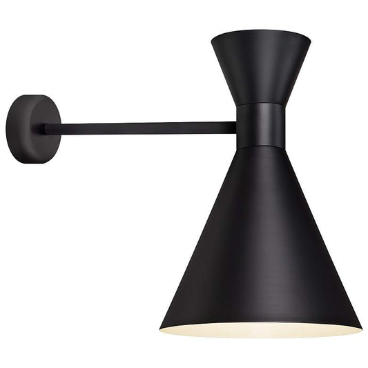 RLM Mid-Century 18" High Matte Black Outdoor Wall Light