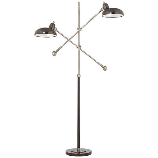 Robert Abbey Bruno Bronze 2-Light Pharmacy Floor Lamp