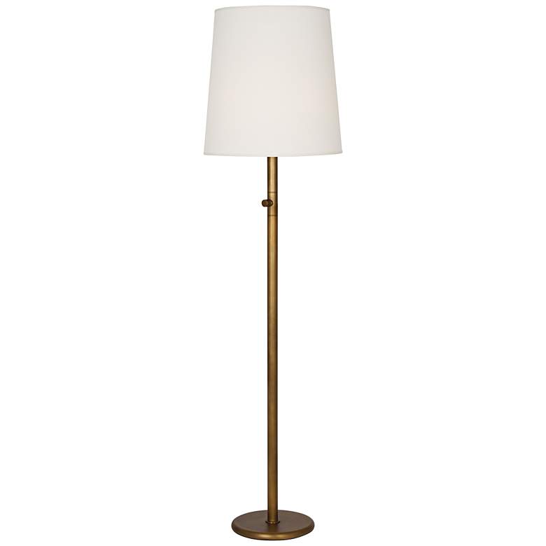 Robert Abbey Buster Chica White And Aged Brass Floor Lamp