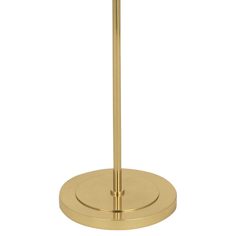 Robert Abbey Decker Brass Floor Lamp with Pearl Gray Shade
