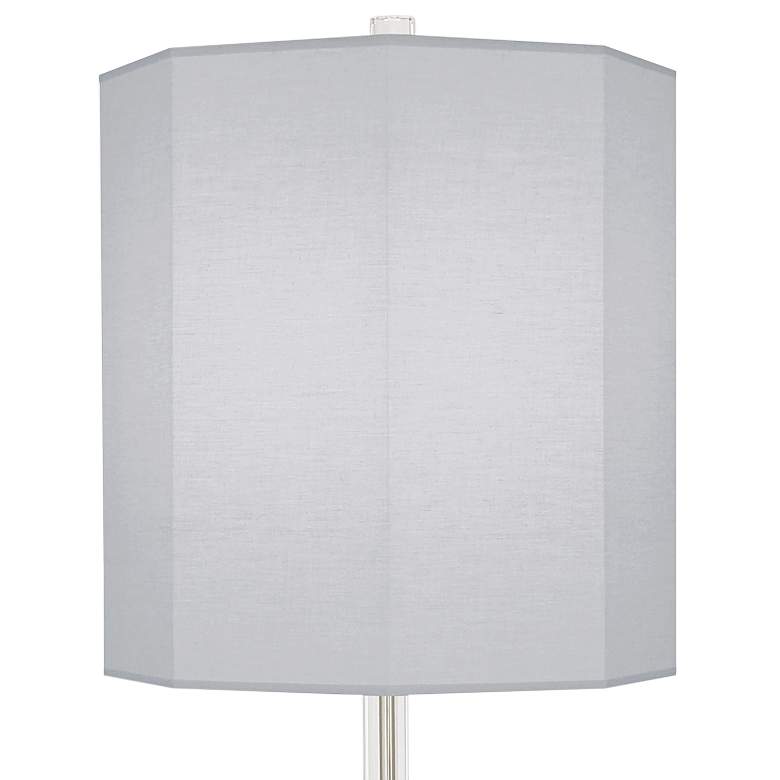 Robert Abbey Kate Brass Metal Floor Lamp w/ Pearl Gray Shade