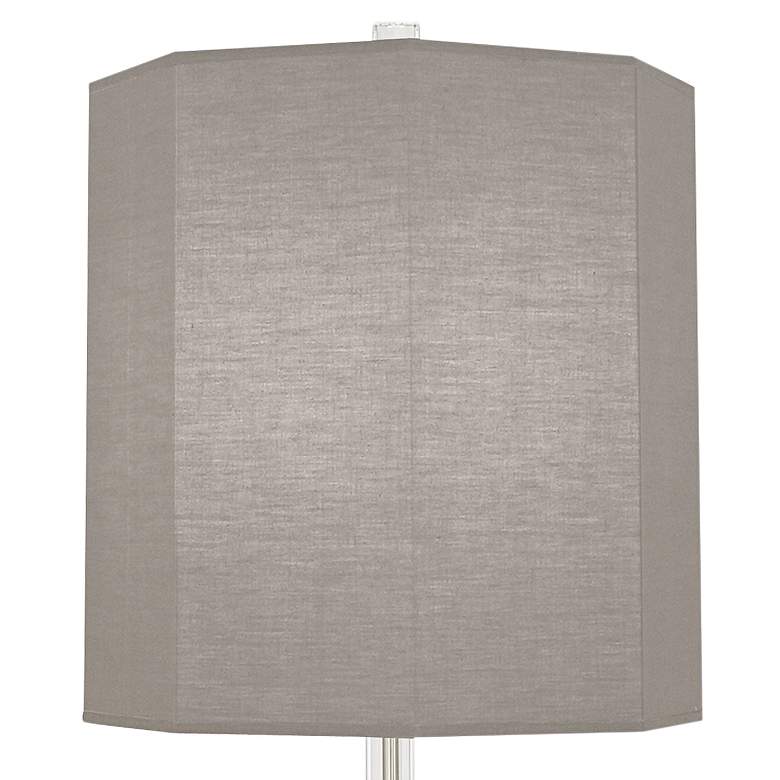 Robert Abbey Kate Brass Metal Floor Lamp w/ Smoke Gray Shade