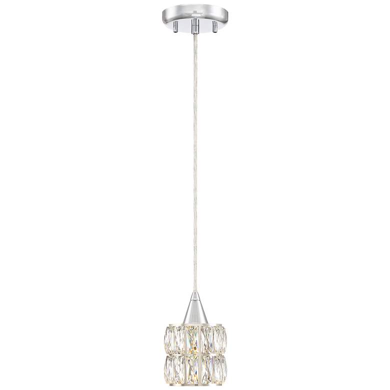 Rome 4 1/4" Wide Chrome and Clear Crystal Mini Pendant