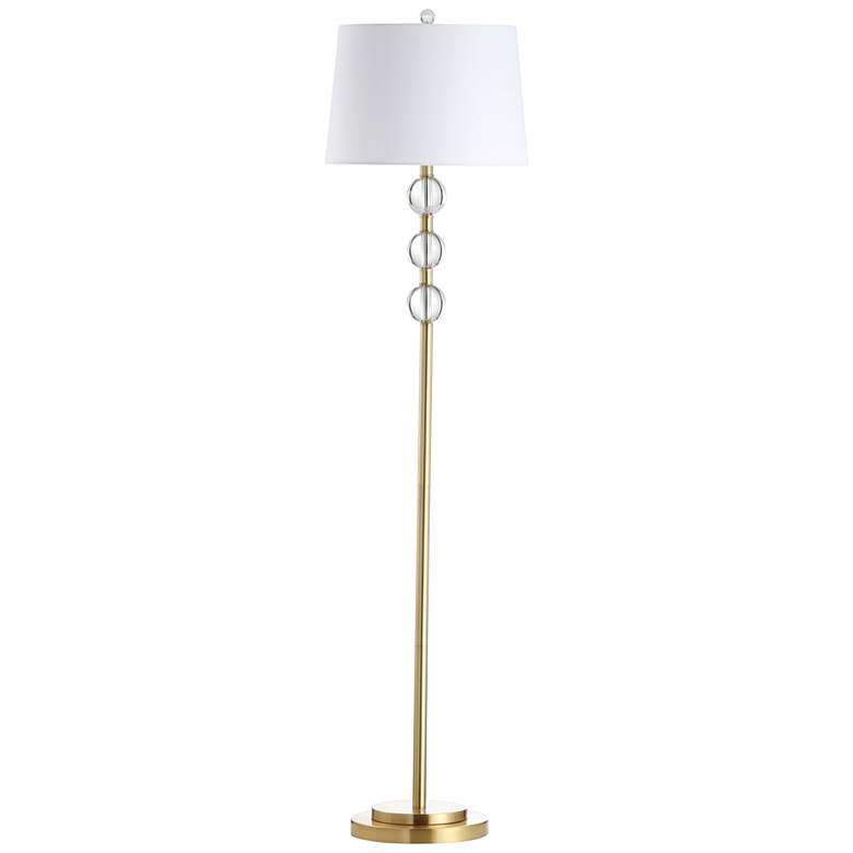 Rose Aged Brass Metal Floor Lamp