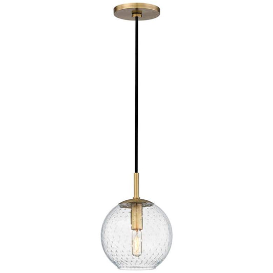 Rousseau 1 Light Pendant Aged Brass