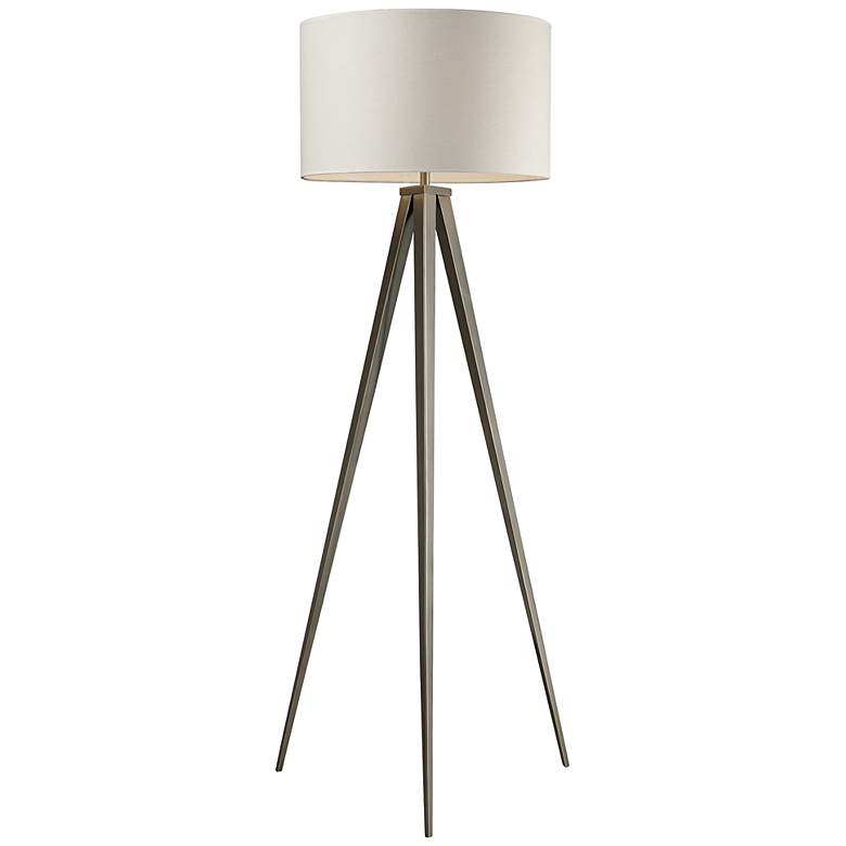 Salford 61" High Satin Nickel Tripod Floor Lamp