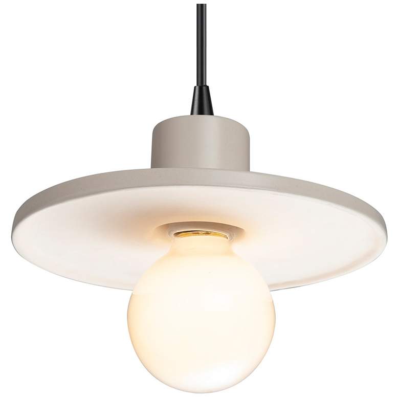 Saucer Pendant - Carbon - PB-Black Cord