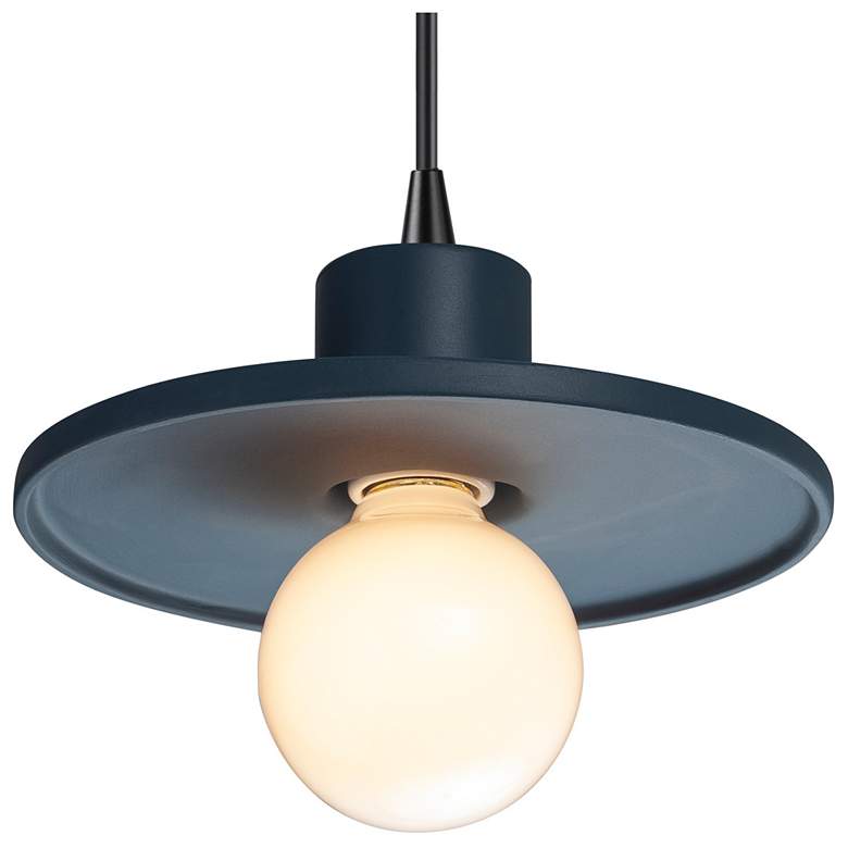 Saucer Midnight Sky Black Cord Pendant