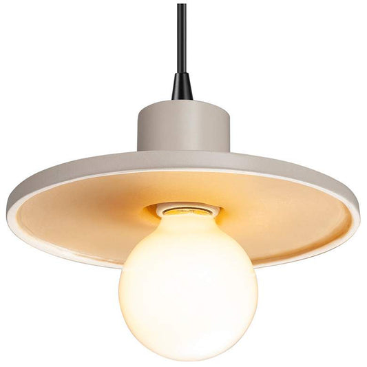 Saucer Pendant - MW Gold - MB-Black Cord