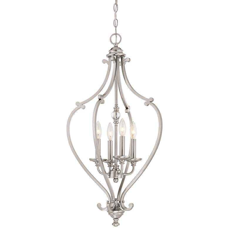 Savannah Row 17 1/4" Wide Brushed Nickel Foyer Pendant