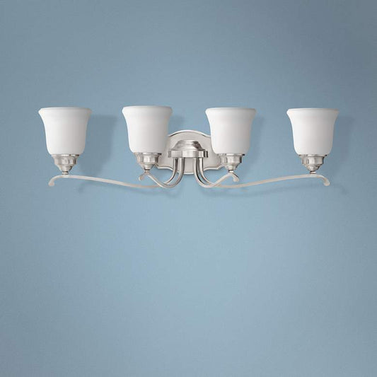 Savannah Row 31" Wide Brushed Nickel 4-Light Bath Light