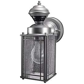 Shaker Cove Silver Finish Motion Sensor Outdoor Light