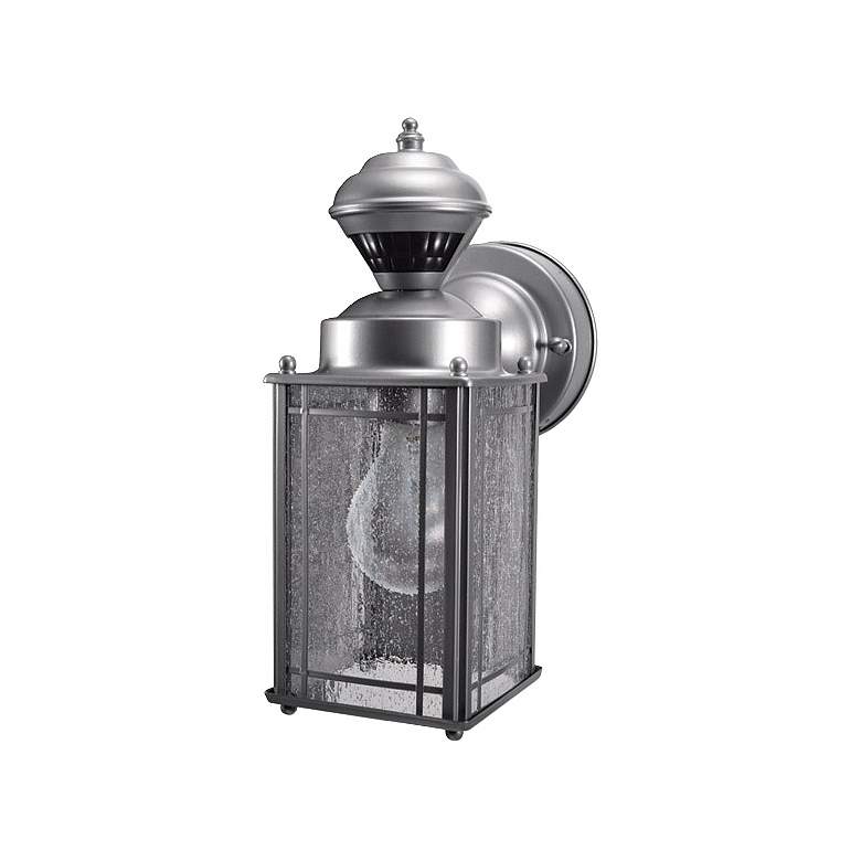 Shaker Cove Silver Finish Motion Sensor Outdoor Light
