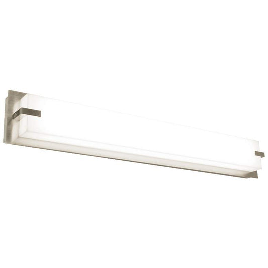 Sinclair 27" LED Vanity - Satin Nickel Finish - White Acrylic Shade