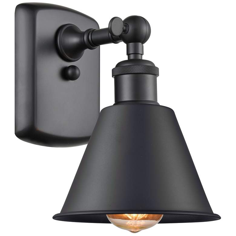 Smithfield 7" LED Sconce - Matte Black Finish - Matte Black Shade