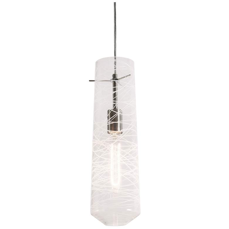 Spun Pendant - Satin Nickel - Clear