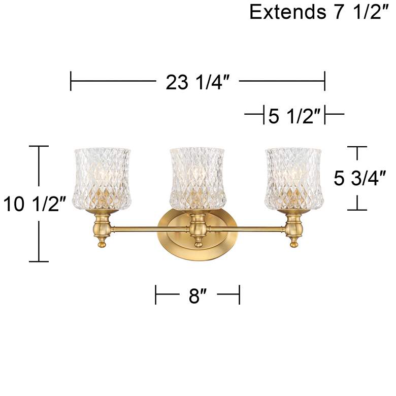 Stiffel Romanov 23 1/4" Wide Satin Nickel 3-Light Wall Light