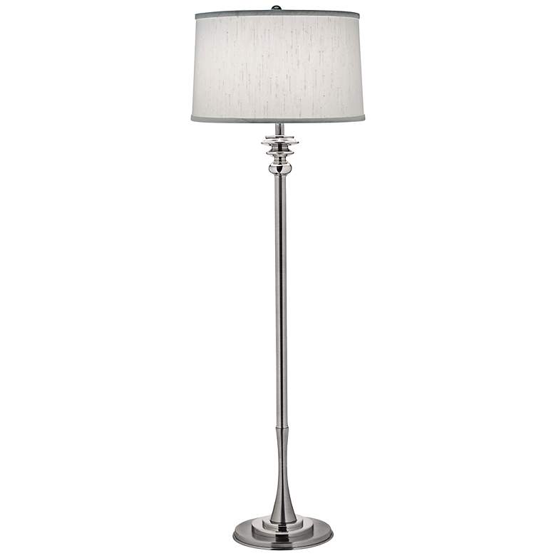 Stiffel Dual Nickel Finish Floor Lamp