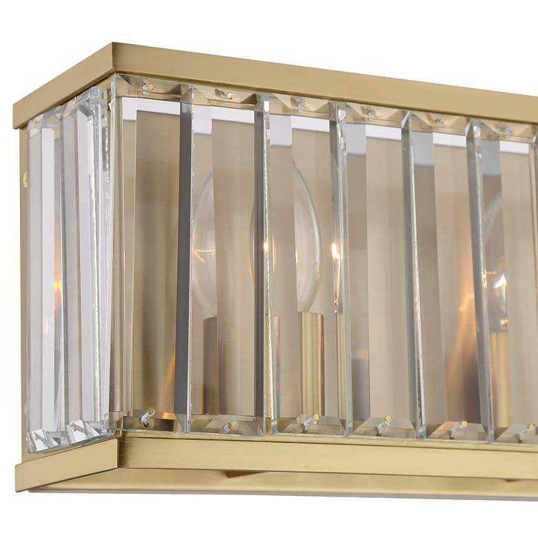 Stiffel Huxley 31 3/4" Wide Warm Gold Crystal 5-Light Bath Light