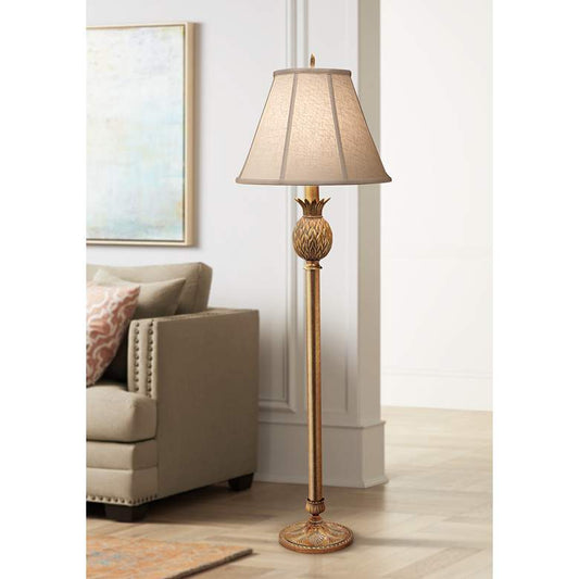 Stiffel Lanai Polished Honey Brass Floor Lamp