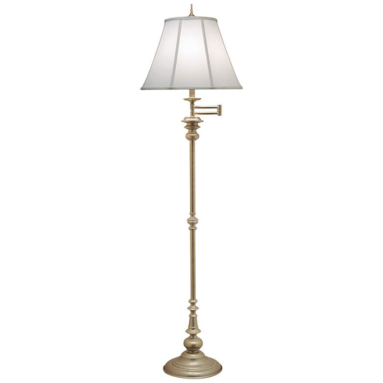 Stiffel Milano Silver Swing Arm Floor Lamp