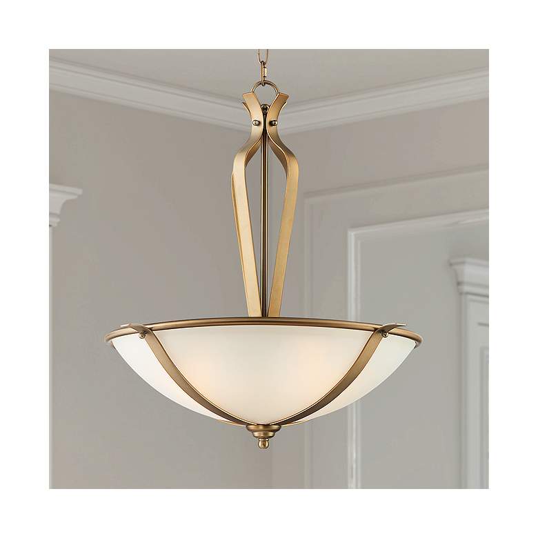 Stiffel Parlene 23 1/2" Wide Gold and Glass 4-Light Pendant Light