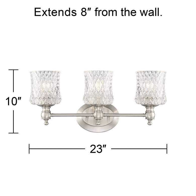 Stiffel Romanov 23 1/4" Wide Satin Nickel 3-Light Wall Light