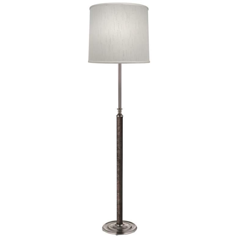 Stiffel Satin Nickel Metal Stem Floor Lamp