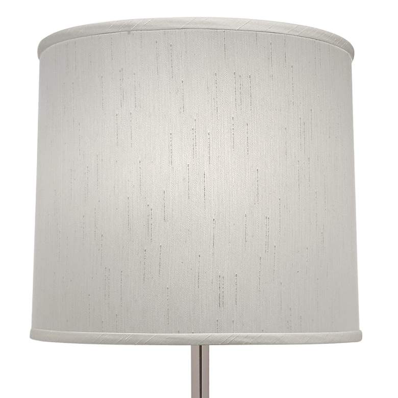 Stiffel Satin Nickel Metal Stem Floor Lamp