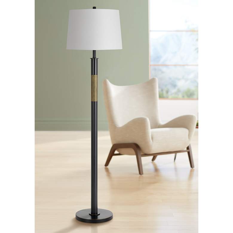 Summer Field Oil-Rubbed Bronze Column Floor Lamp