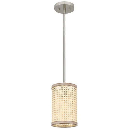 Syrah 1-Light Brushed Nickel Mini Pendant