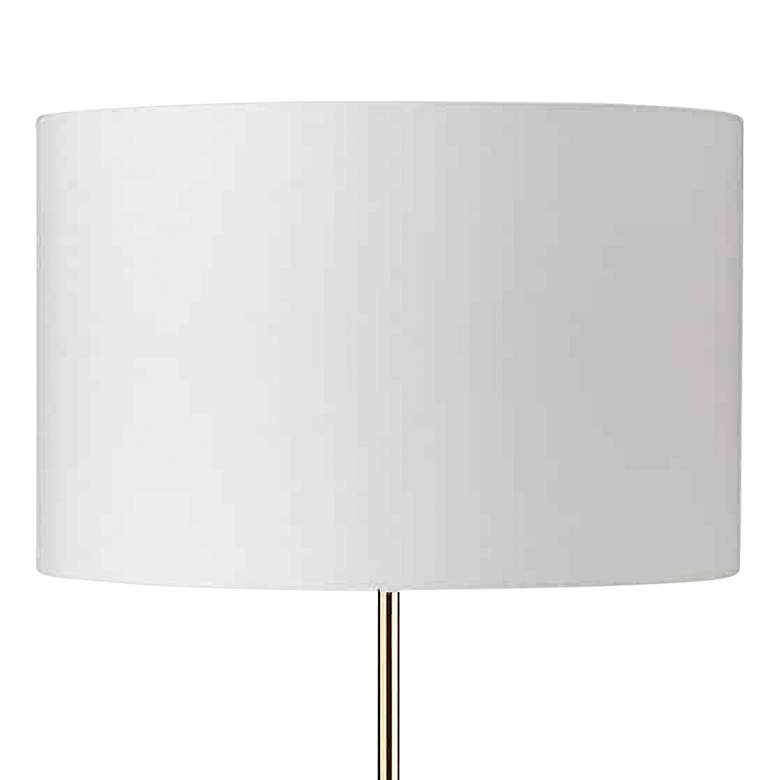 Tablero Aged Brass Shelf Floor Lamp with White Shade