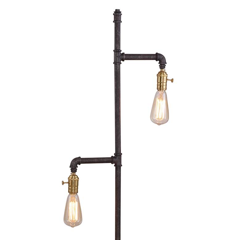 Telestar Bronze Metal 2-Light Reading Floor Lamp