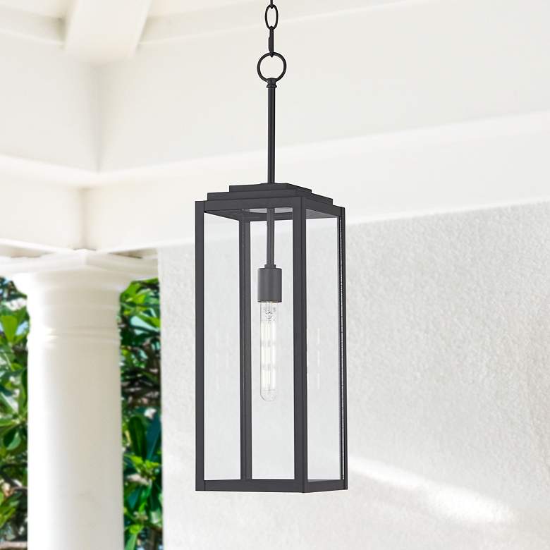 Titan 27 1/4" High Mystic Black Outdoor Hanging Light