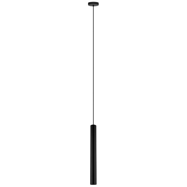 Tortoreto - 1-Light LED GU10 Single Tube Pendant - Matte Black - 97 Inches