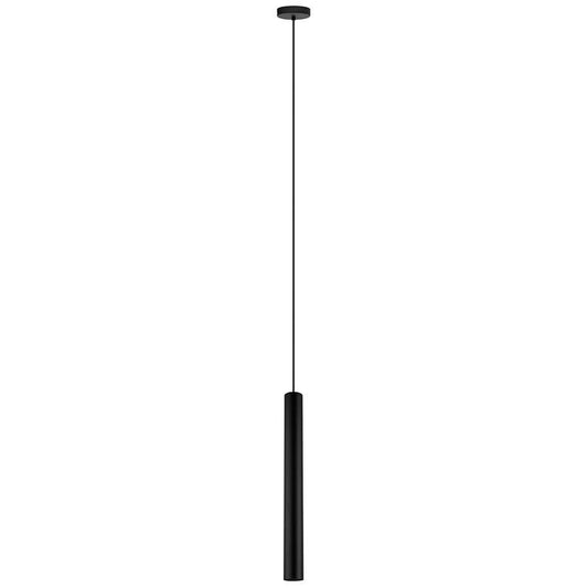 Tortoreto - 1-Light LED GU10 Single Tube Pendant - Matte Black - 97 Inches