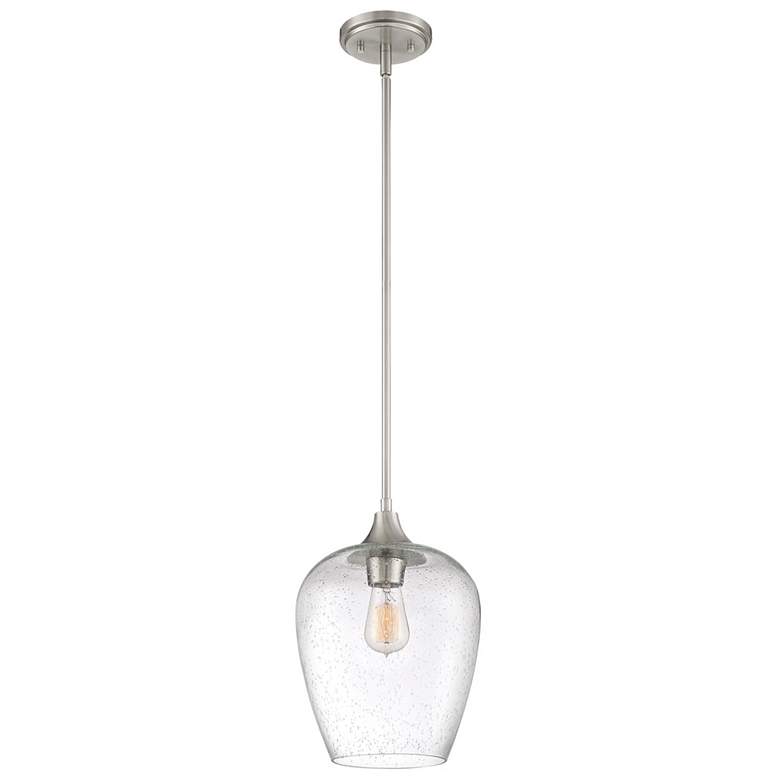 Towne 10-in Wide Brushed Nickel Mini Pendant