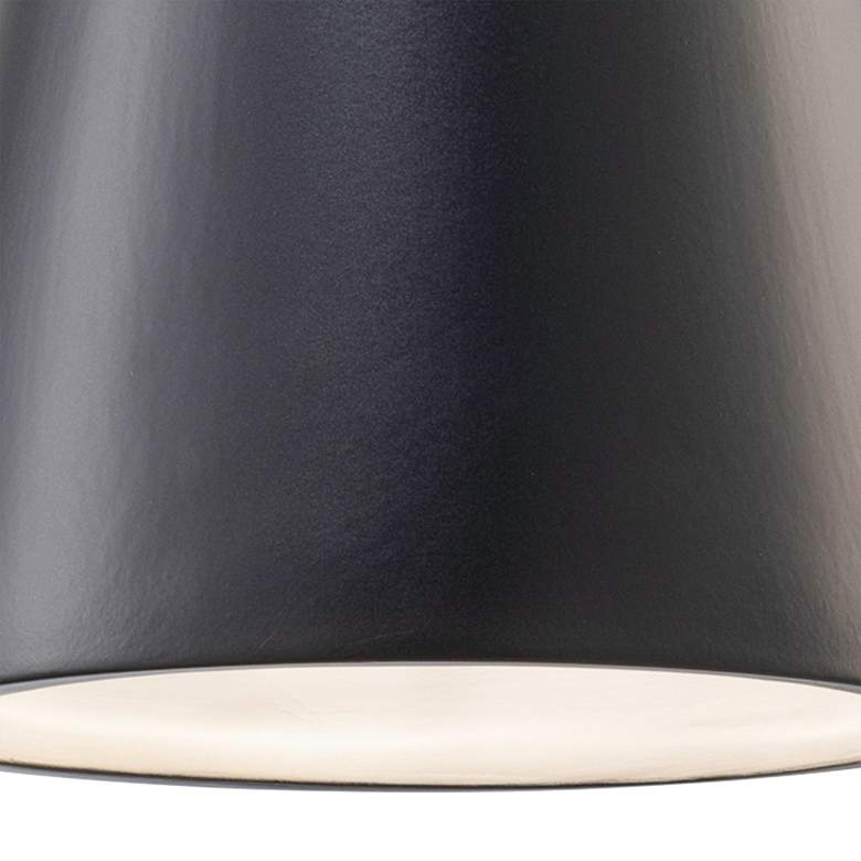 Trapezoid 7 3/4"W Matte Black Ceramic LED Mini Pendant Light