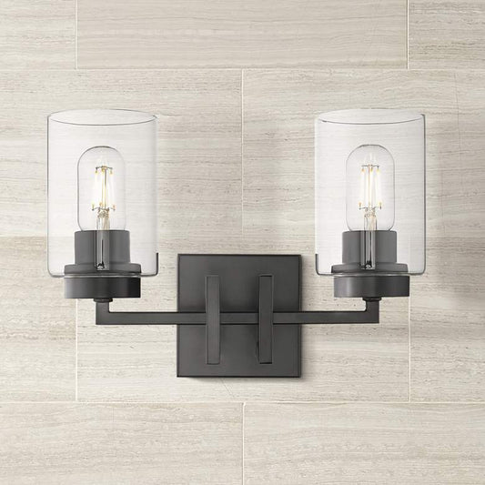 Tribeca 13 1/2" Wide Matte Black 2-Light Bath Light