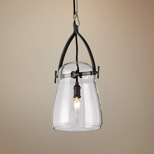 Troy Lighting Silverlake 8" Wide French Iron Mini Pendant