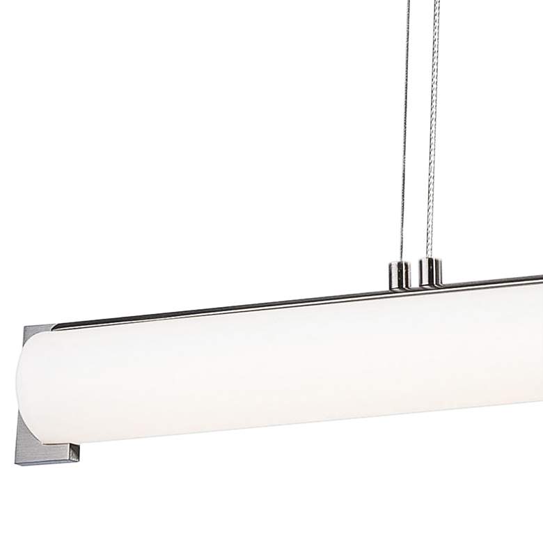 Tube 30"W Brushed Nickel LED Kitchen Island Light Pendant