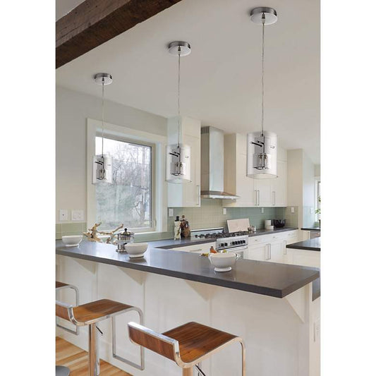 Square Glass 4 3/4" Wide Mini Pendant Light