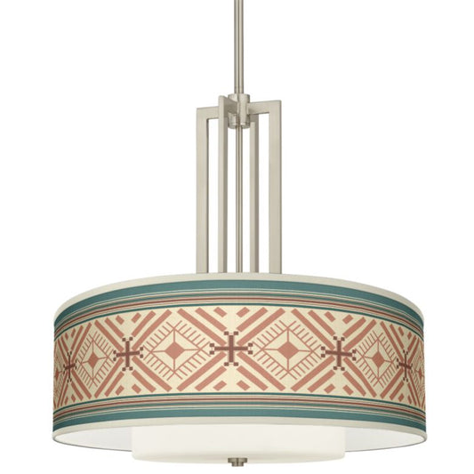 Carey 24" Double Drum Shade 4-Light Chandelier